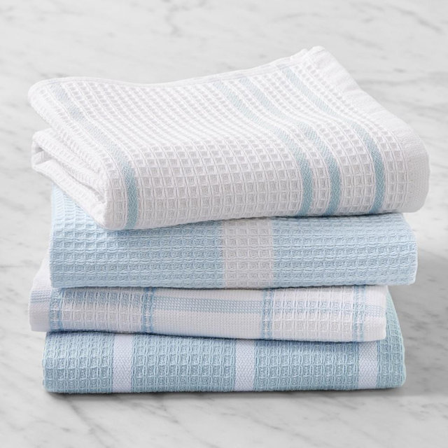 Super Absorbent Waffle Weave Multi-Pack Towels, Ice Water Blue