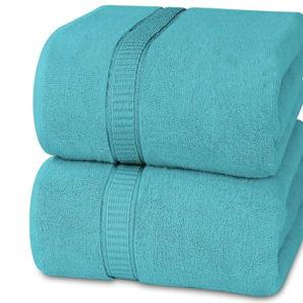 Utopia Towels - Luxurious Jumbo Bath Sheet 2 Piece -Turquoise)