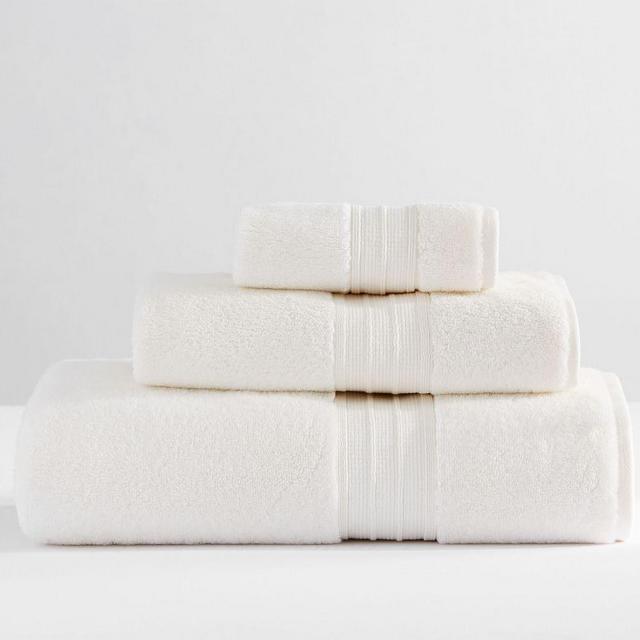 Hydrocotton Organic Bath, Hand, & Washcloth Towels, Set of 3, Ivory