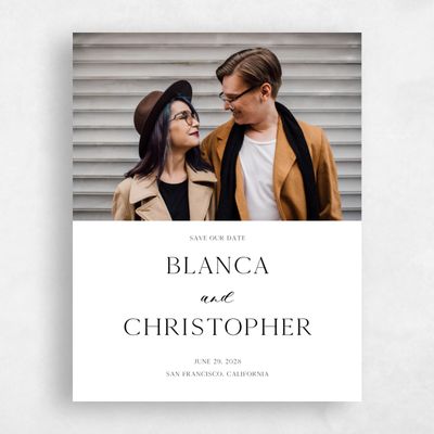 White Wedding Save the Date - Gendron Photo