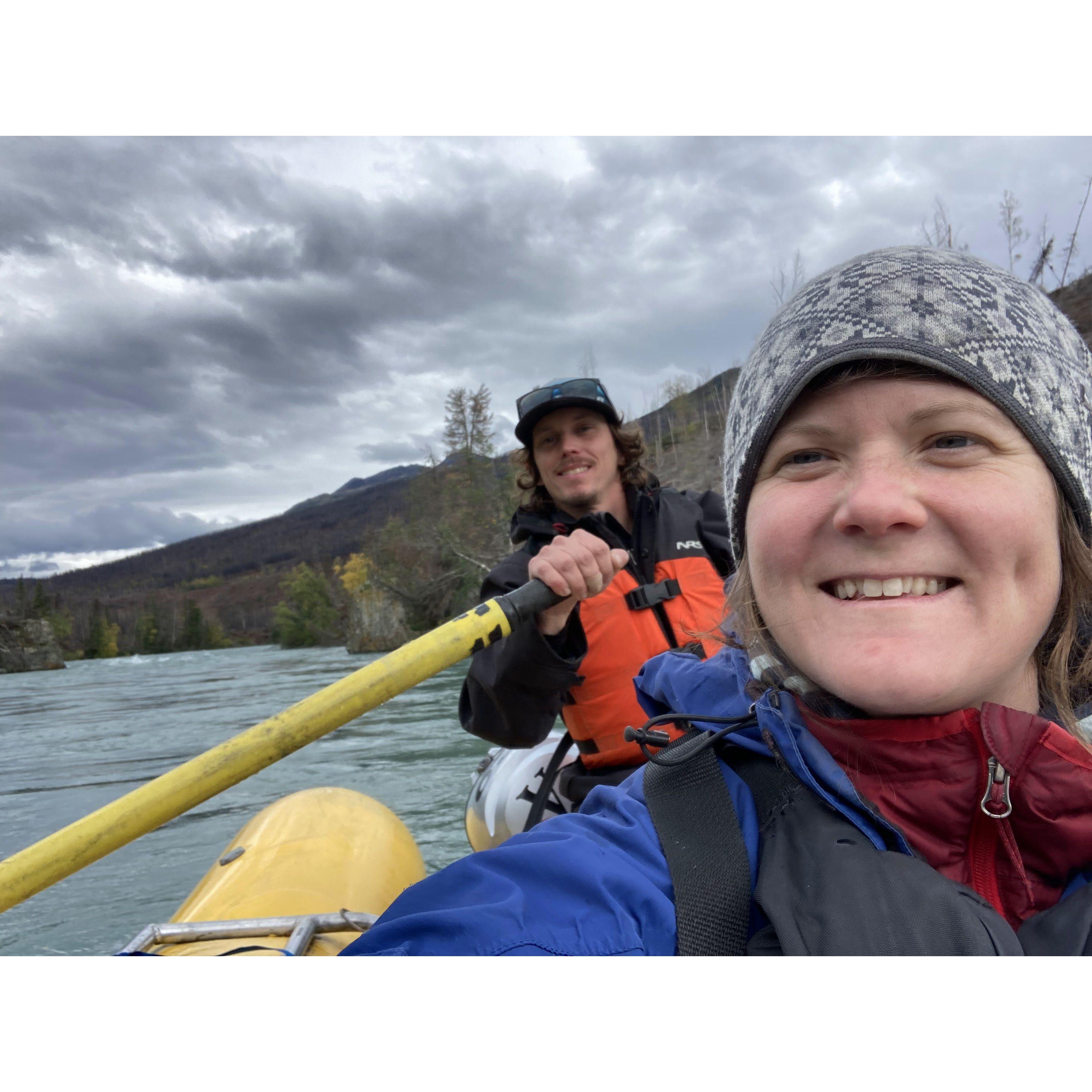 Dylan guiding me down the Kenai River '22