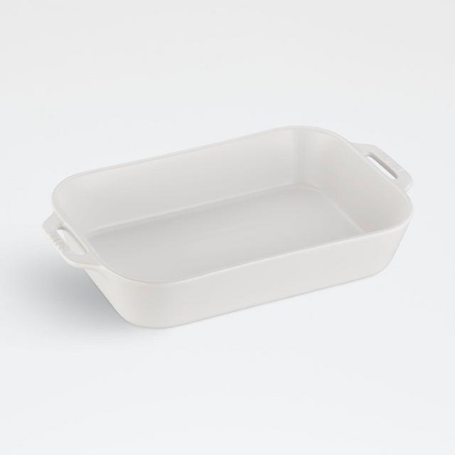 Staub ® 10.5"x7.5" Matte White Rectangular Baking Dish