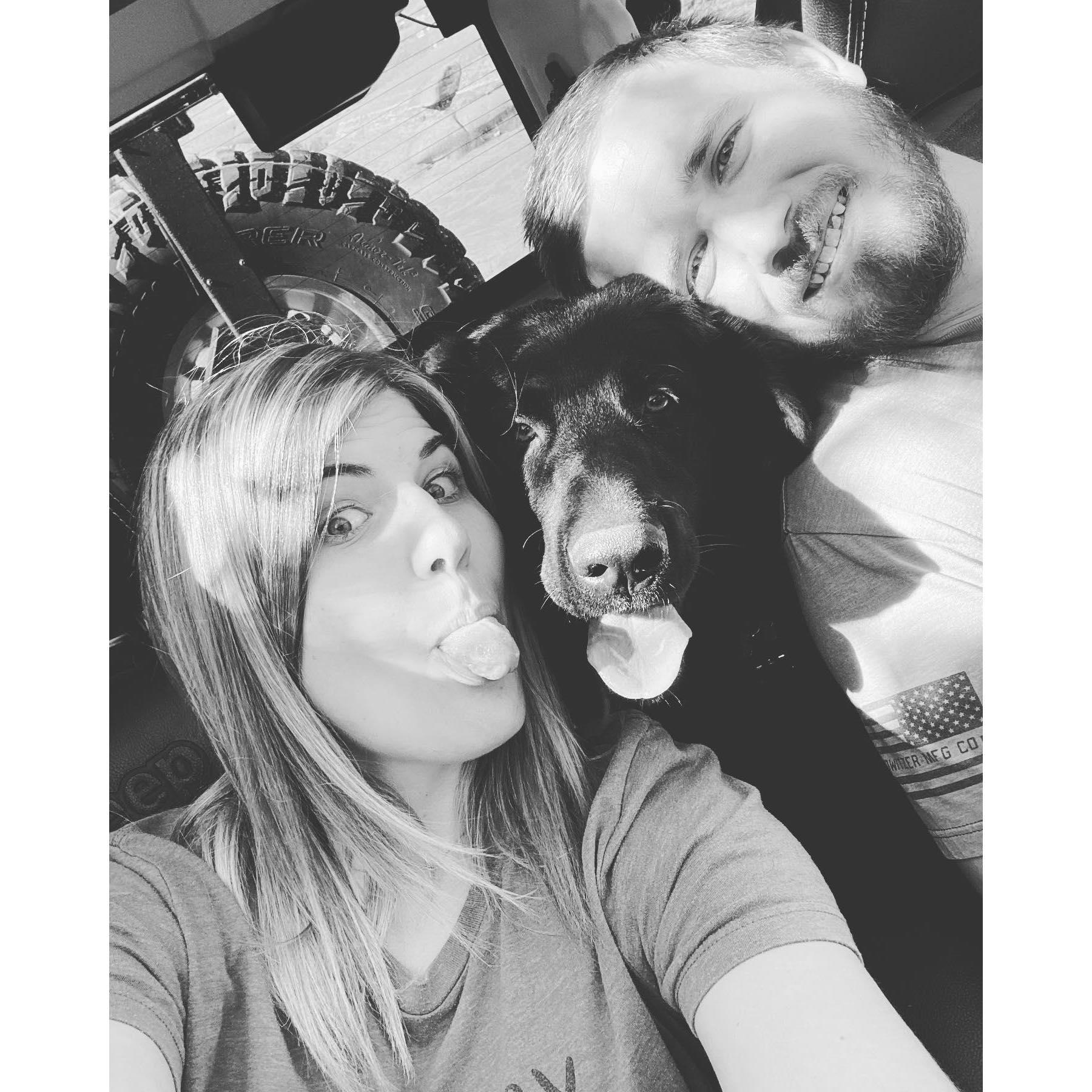 Us with our baby girl Bullet!