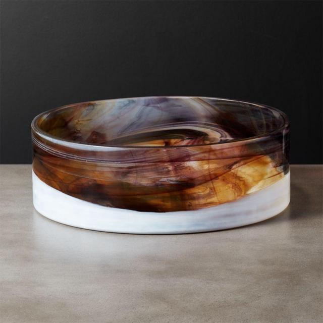 Tootsie Swirl Glass Bowl