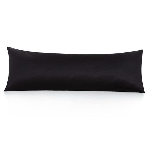 Leeden Body Pillow Cover, 100% Cotton, 800 Thread Count, Soft Breathable Long Pillow Case, Envelope Closure (Black, 21"x 54")