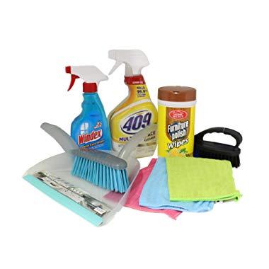 Dorm Room Multipurpose Cleaning Kit Value Pack with 409 All Purpose, Windex & More