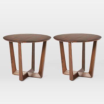 Stowe Side Table, Dark Walnut, Set of 2