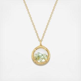 Mini Gold Shaker Birthstone Necklace