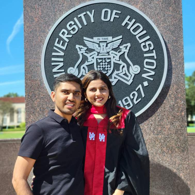 Capturing this milestone together, him being proud of her achievements and excited for there future endeavors. 🎓✨ #GraduationVibes