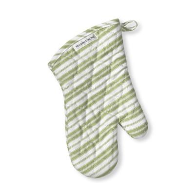 Williams Sonoma Stripe Oven Mitt, Sage Green