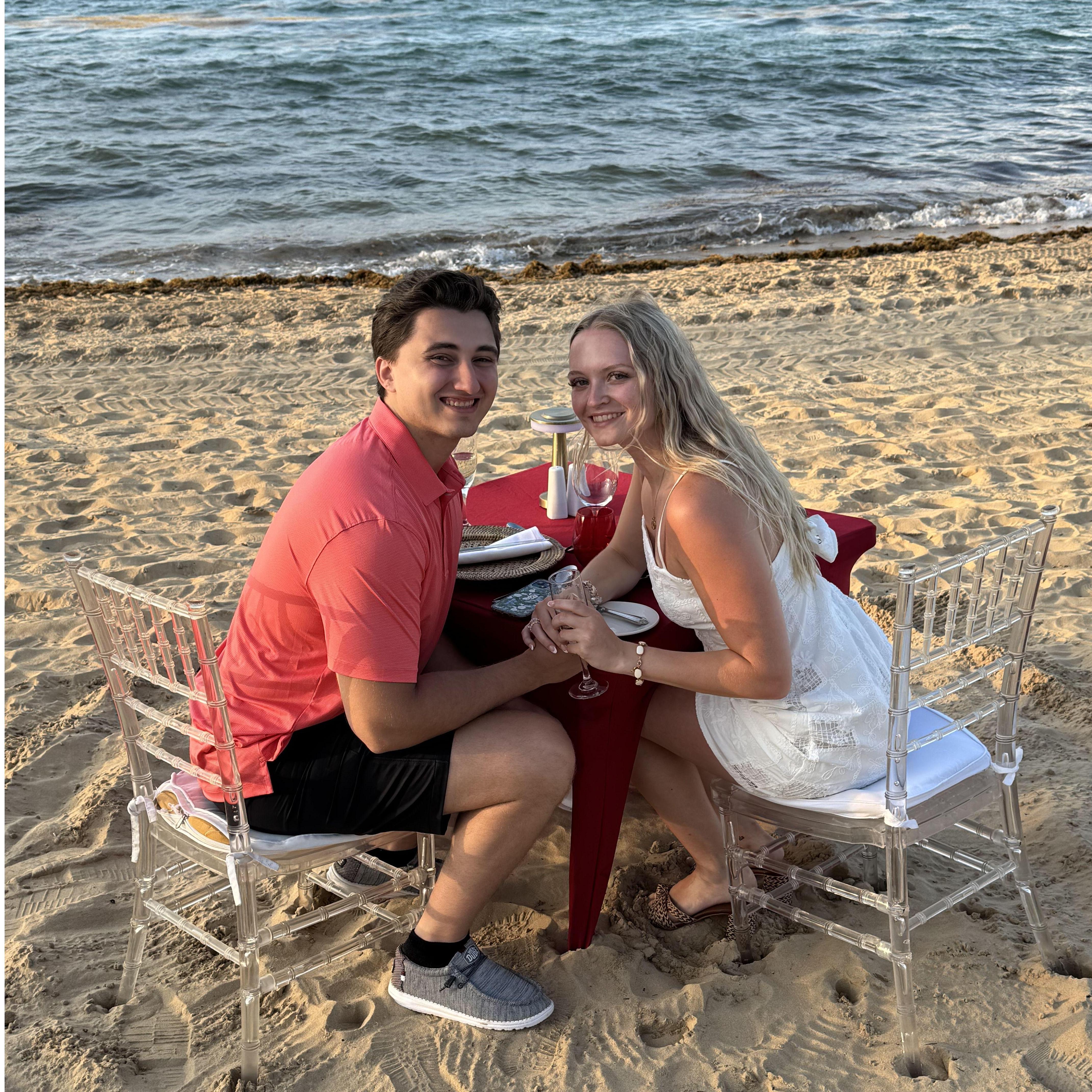 Dylan proposed this night after this romantic dinner!