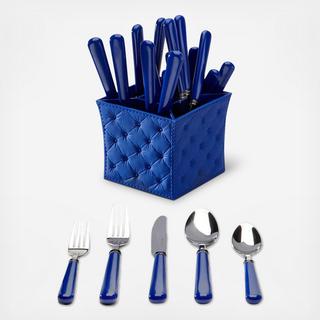 Provence 20-Piece Flatware Set with Caddy, Service for 4