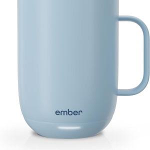Ember Temperature Control 14oz Smart Mug 2, App-Controlled and Rechargeable Heated Coffee Cup Warmer with Intelligent LED Display, Powder Blue