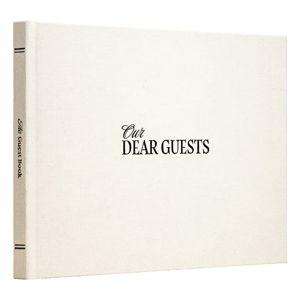 Kunitsa Co. Wedding Guest Book - Blank Sign in Book for Special Occasions, Oat Linen Cover