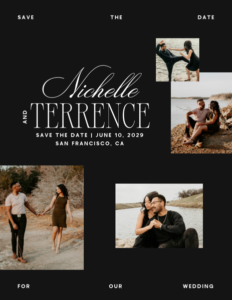 Solange Multiphoto | Black | Zola Save The Dates