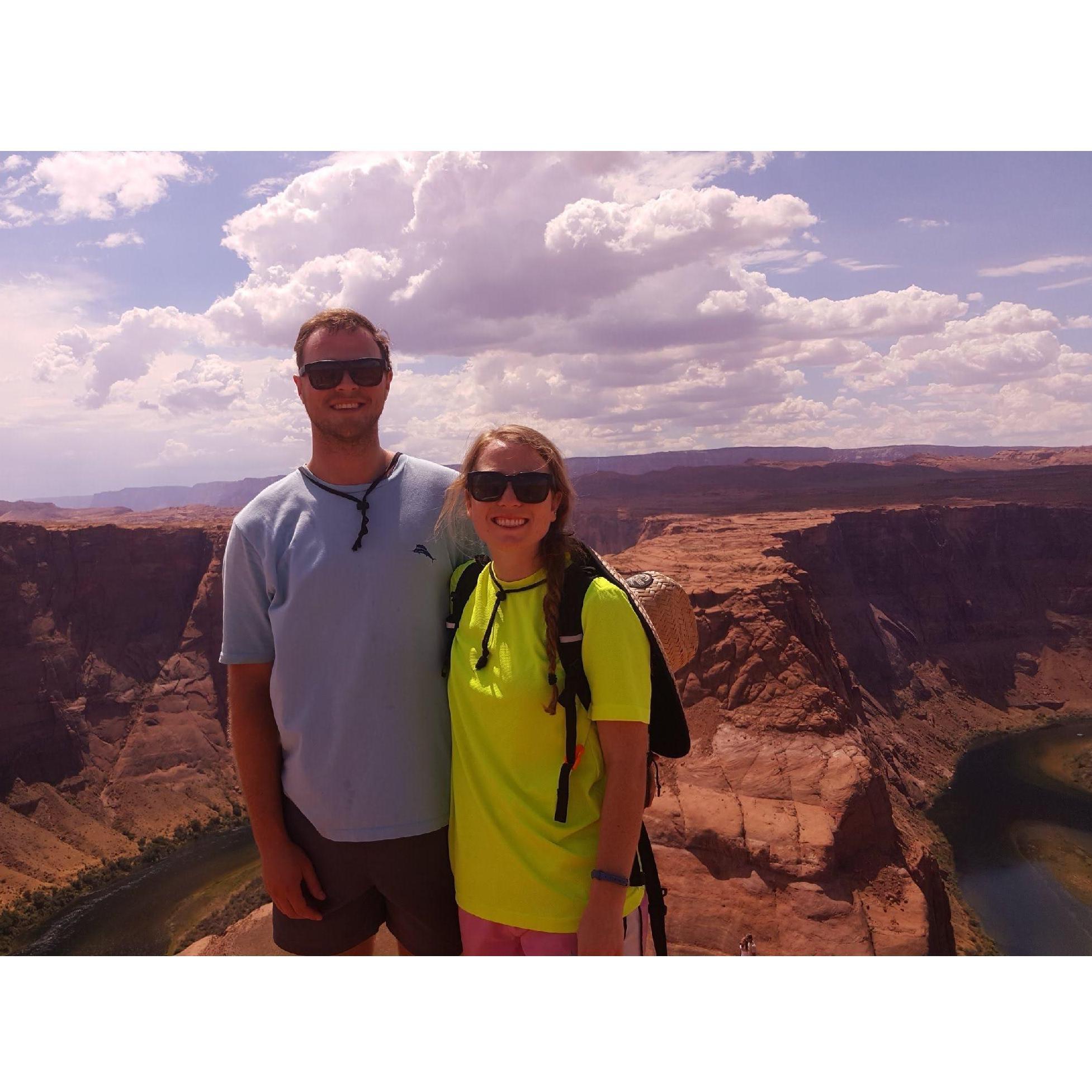 At horseshoe Bend.