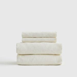 Brushed Cotton Sheet Set in Ivory/Queen