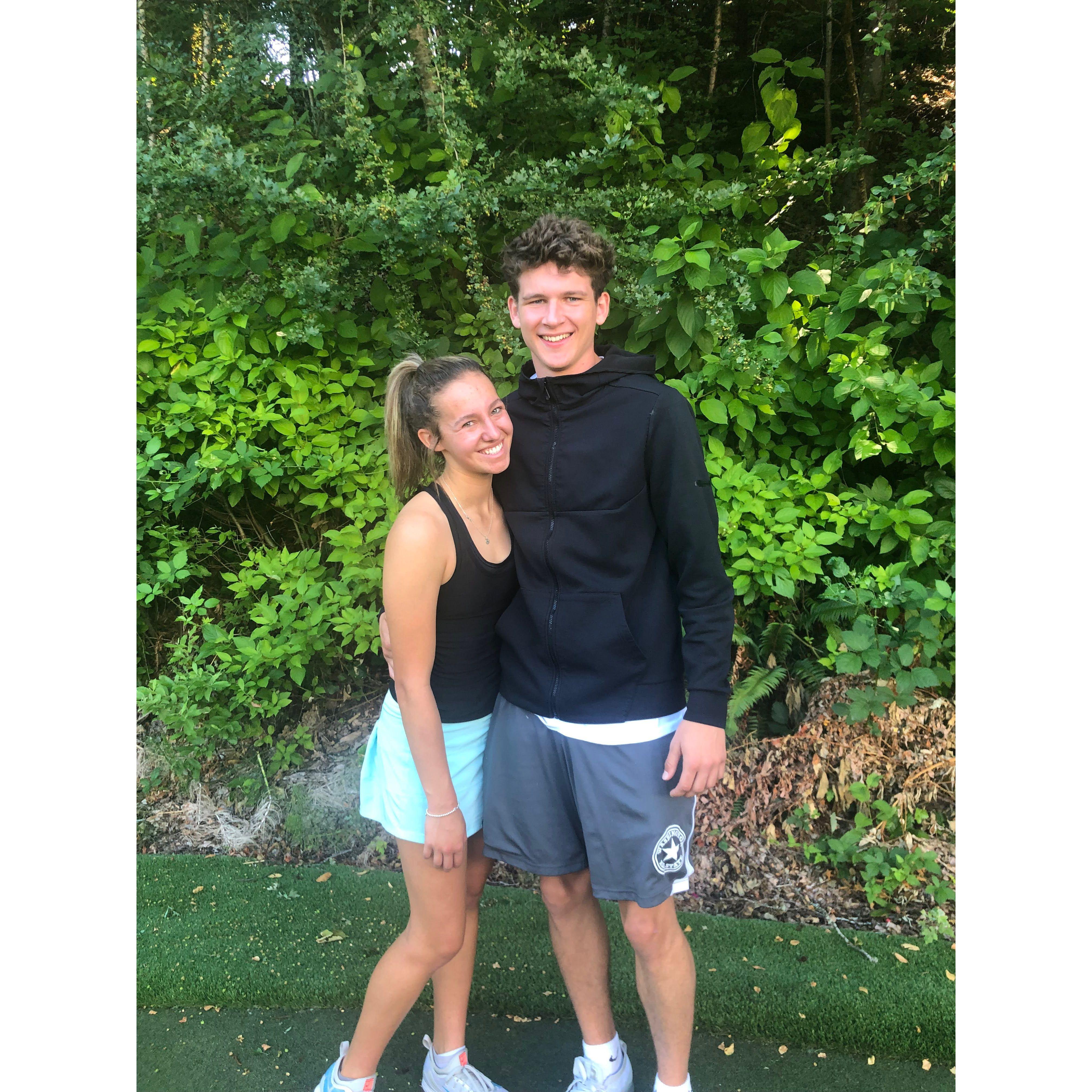 Zack came down to Maddie's tennis tournament in Oregon!