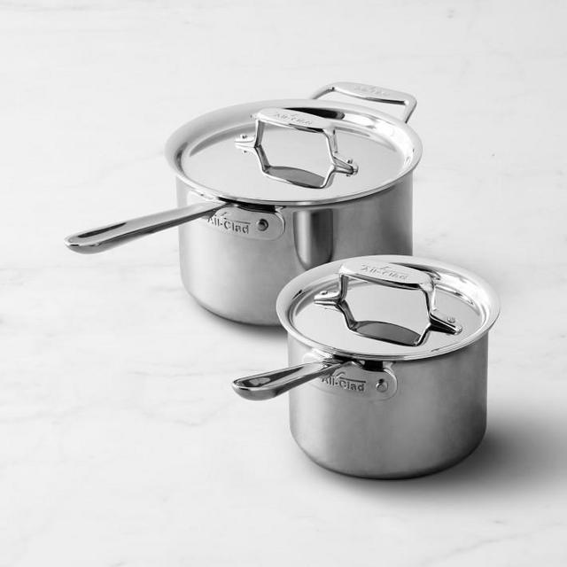 All-Clad d5 Stainless-Steel Sauce Pan Set of 2