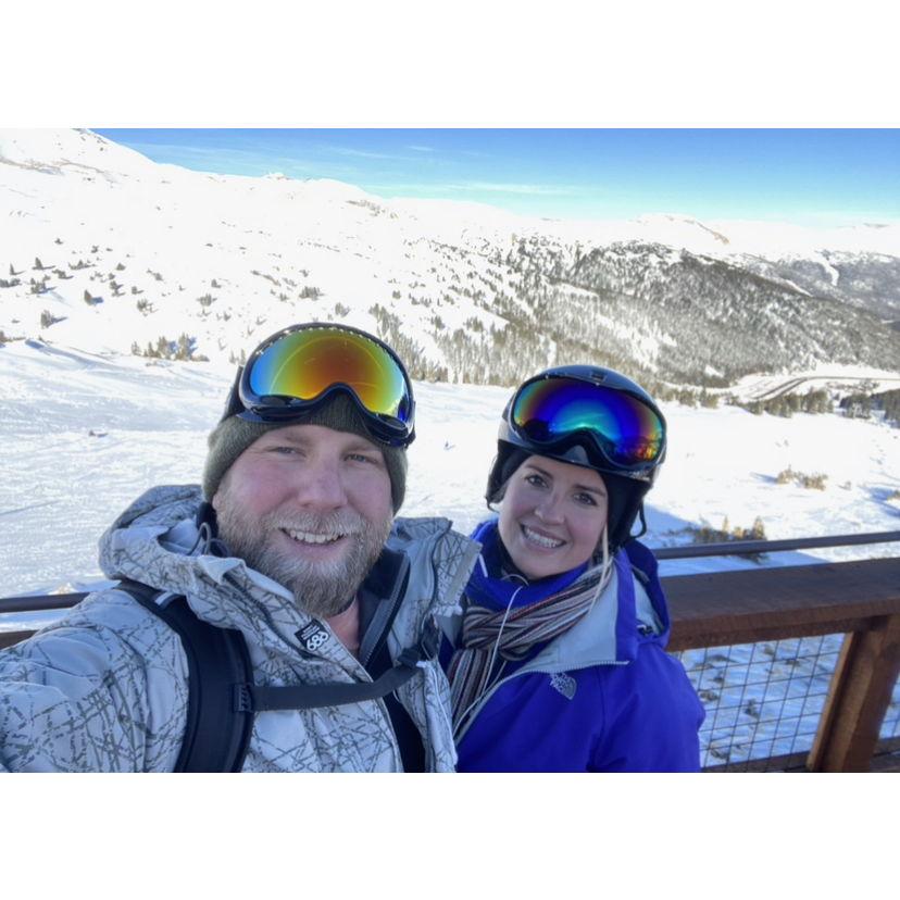 Our first time skiing together in CO