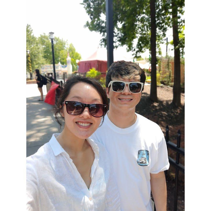 At Worlds of Fun amusement park. - Jul 2023