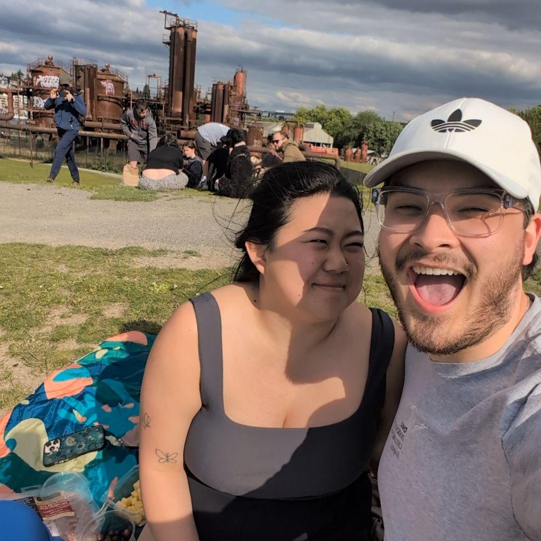 Surprise picnic date at Gas Works Park in Seattle! (Chase got a parking ticket)