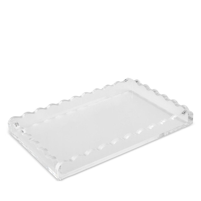 Tizo Lucite Tray Clear Wave Design, 12" x 8"