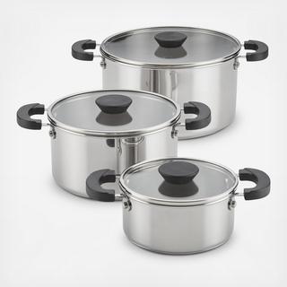 Neat Nest 6-Piece Space Saving Stainless Steel Saucepot Set