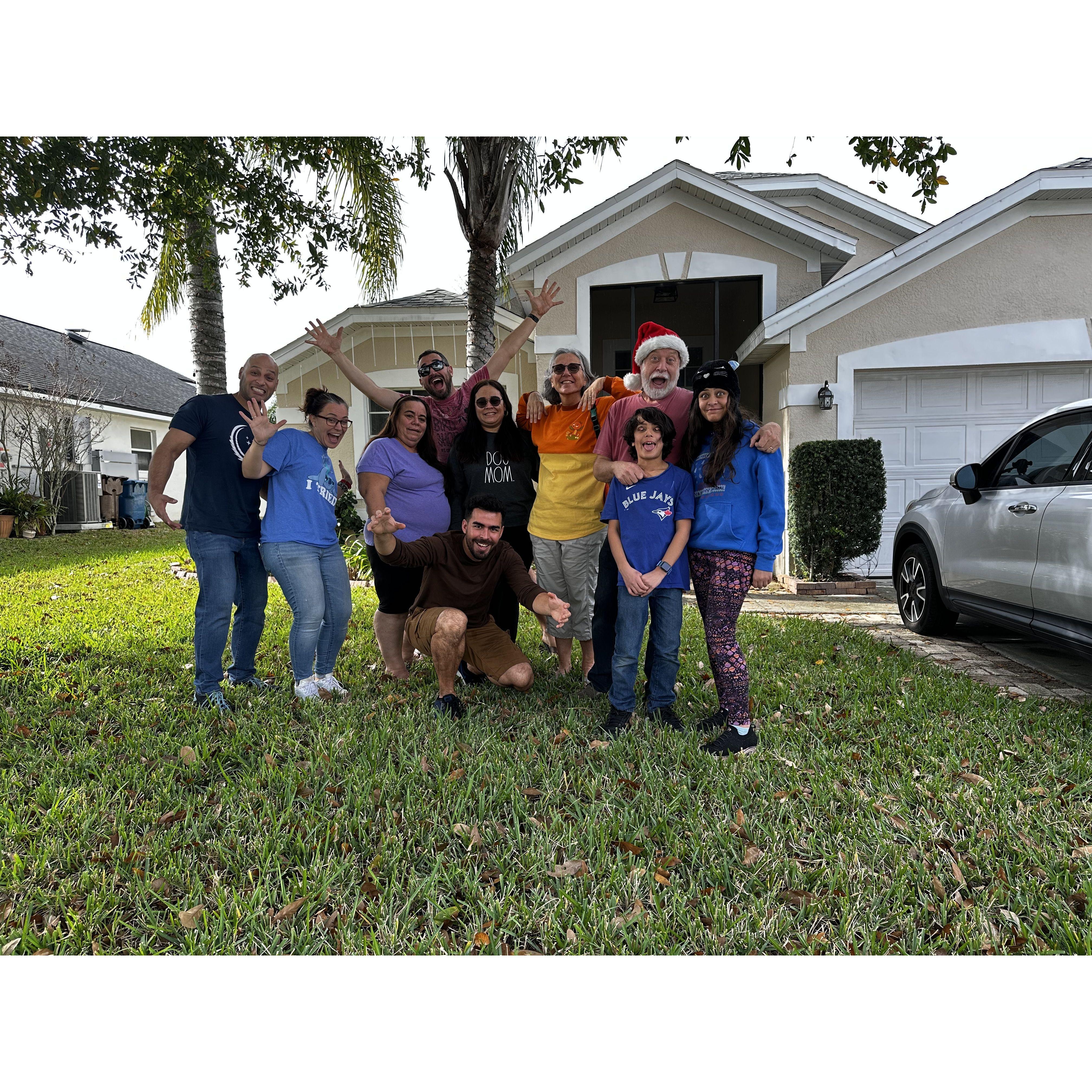 The whole family at the house!