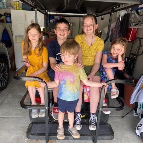 April 6, 2022: All the soon to be "cousins" met. Oliver was completely smitten, Virginia was ready for some quiet time haha.