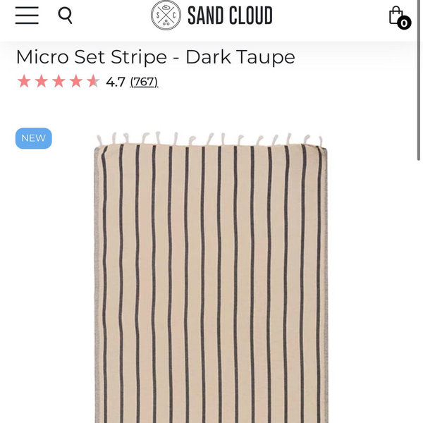 Micro Set Stripe - Dark Taupe | Sand Cloud