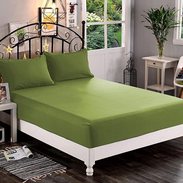 Premium Hotel Quality 1-Piece Fitted Sheet, Luxury & Softest 1500 Thread Count Egyptian Quality Bedding Fitted Sheet Deep Pocket up to 16inch, Wrinkle and Fade Resistant