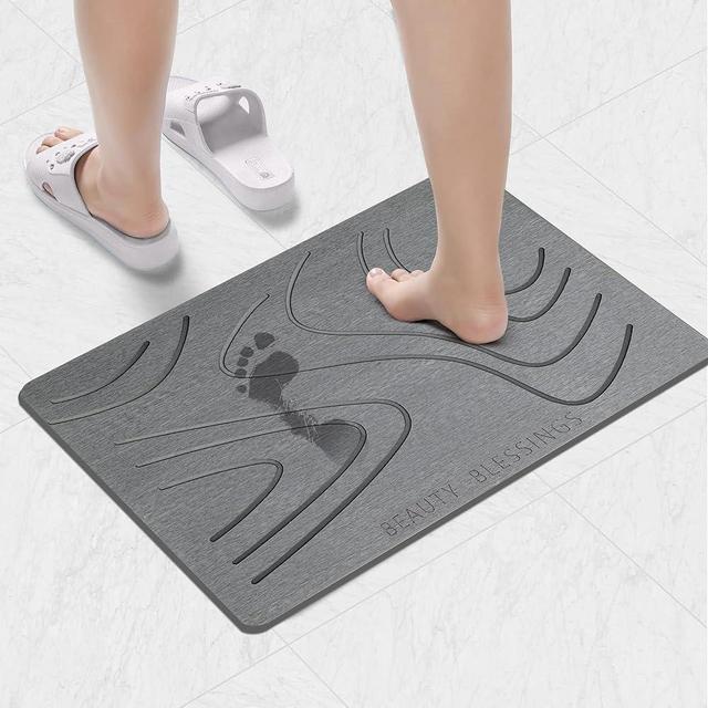 Diatomaceous Stone Bath Mat - Quick Drying Absorbent Shower Mat for Bathroom - Natural, Easy to Clean Floor Mat - Diatomaceous Earth Bath Mat – Slip Resistance Bath Mat for Bathroom