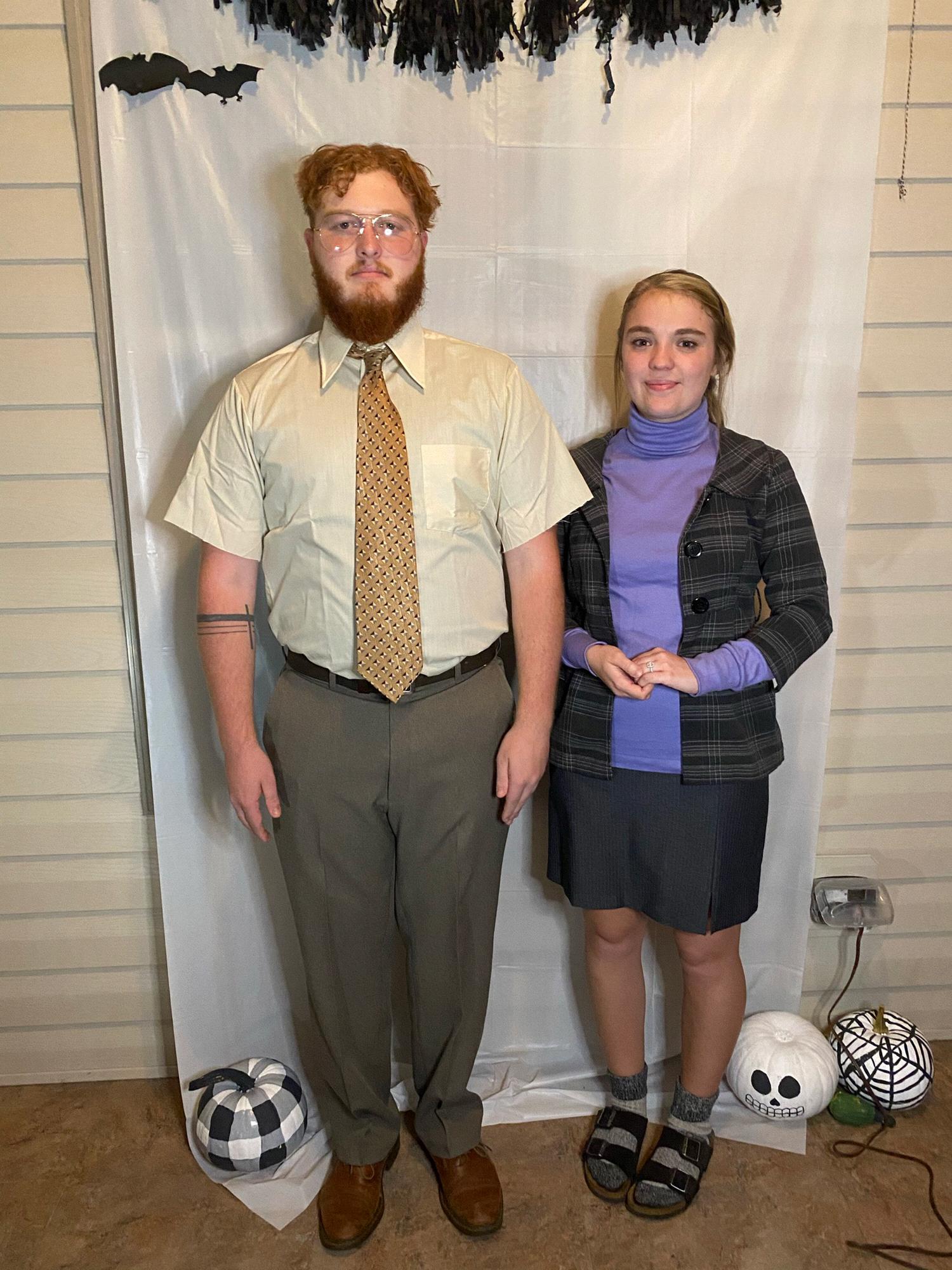 November 1, 2020 -
Dressed up as Dwight and Angela for our day late Halloween party!