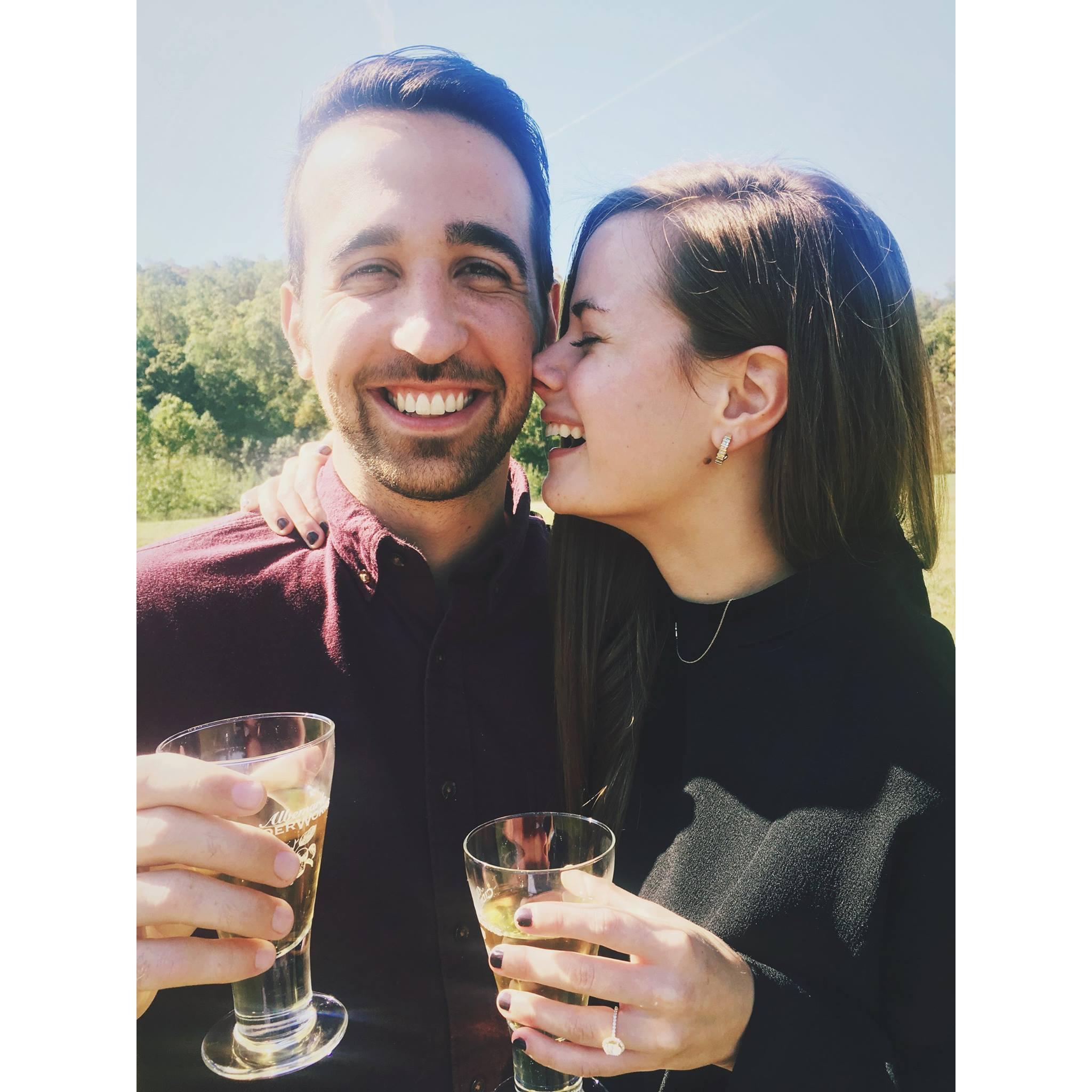 engaged & sippin' cider!! charlottesville | october 2017
