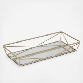 Geometric Mirrored Vanity Tray