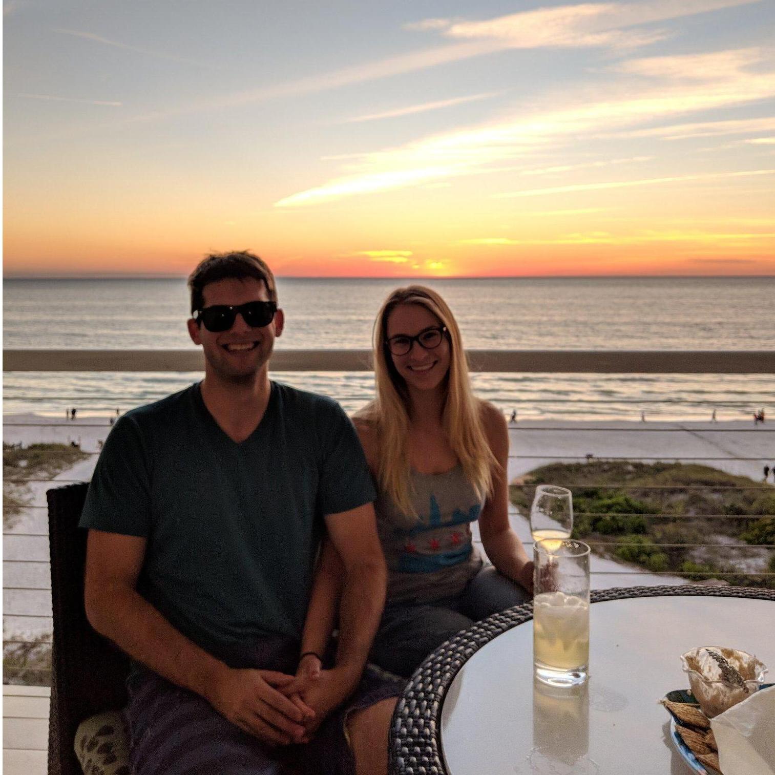 Sunset cocktails during American Thanksgiving in Siesta Key!