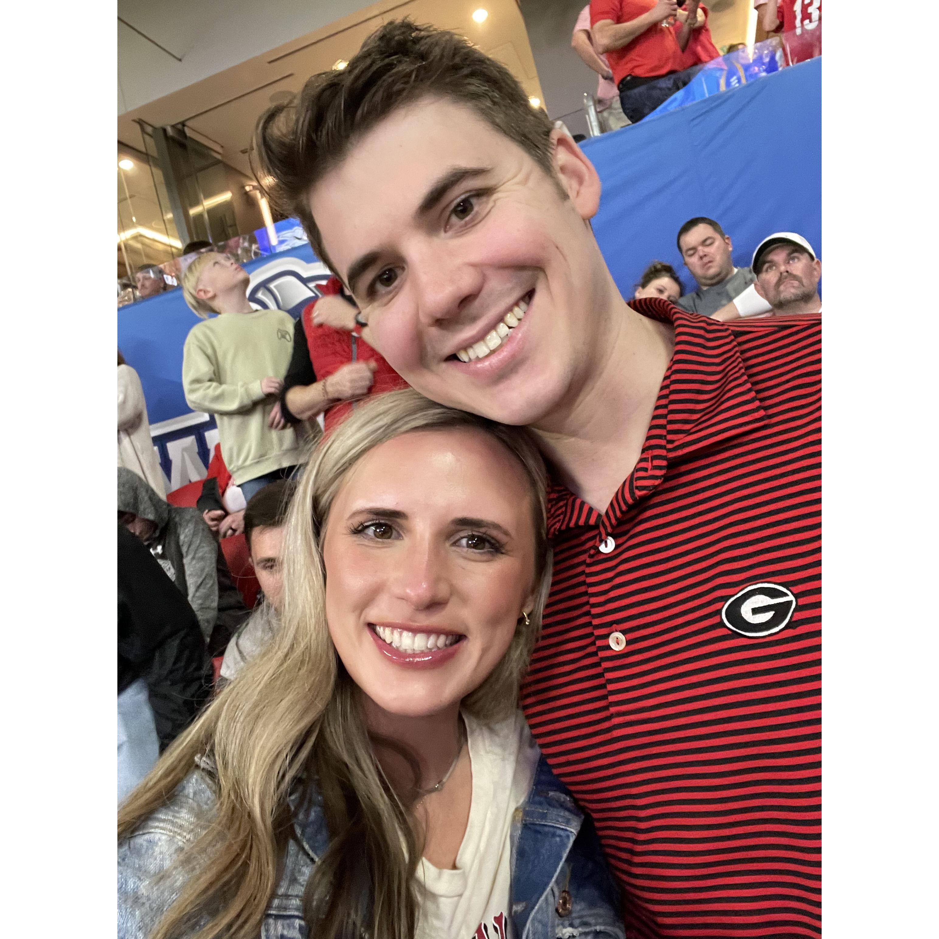 December 2022: NYE cheering on the Dawg's at the College Football Playoffs