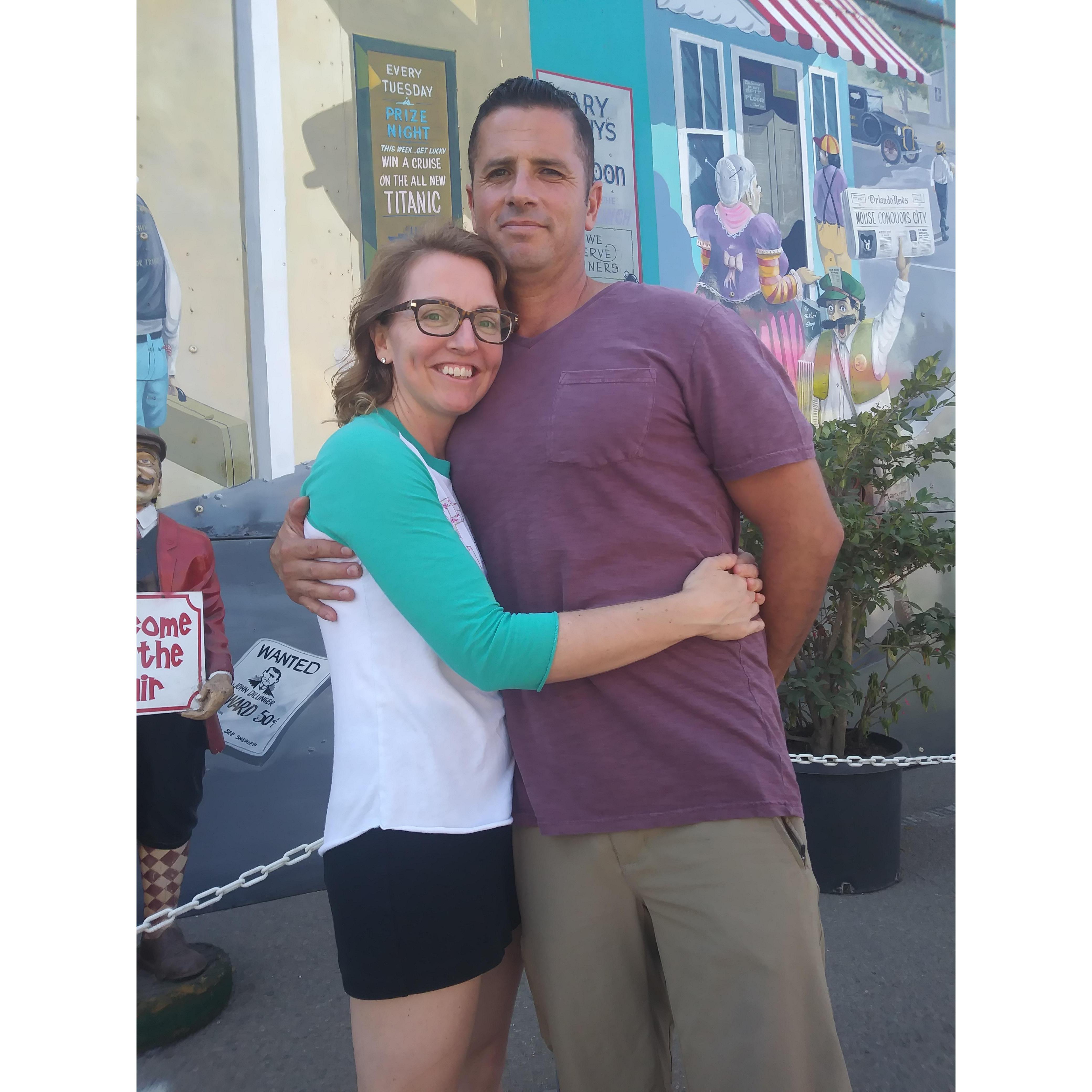 Fun at the state fair. I introduced him to the Gravitron ride. Just after a candy apple. I couldn't stop laughing when we discovered that order of events was probably not good...