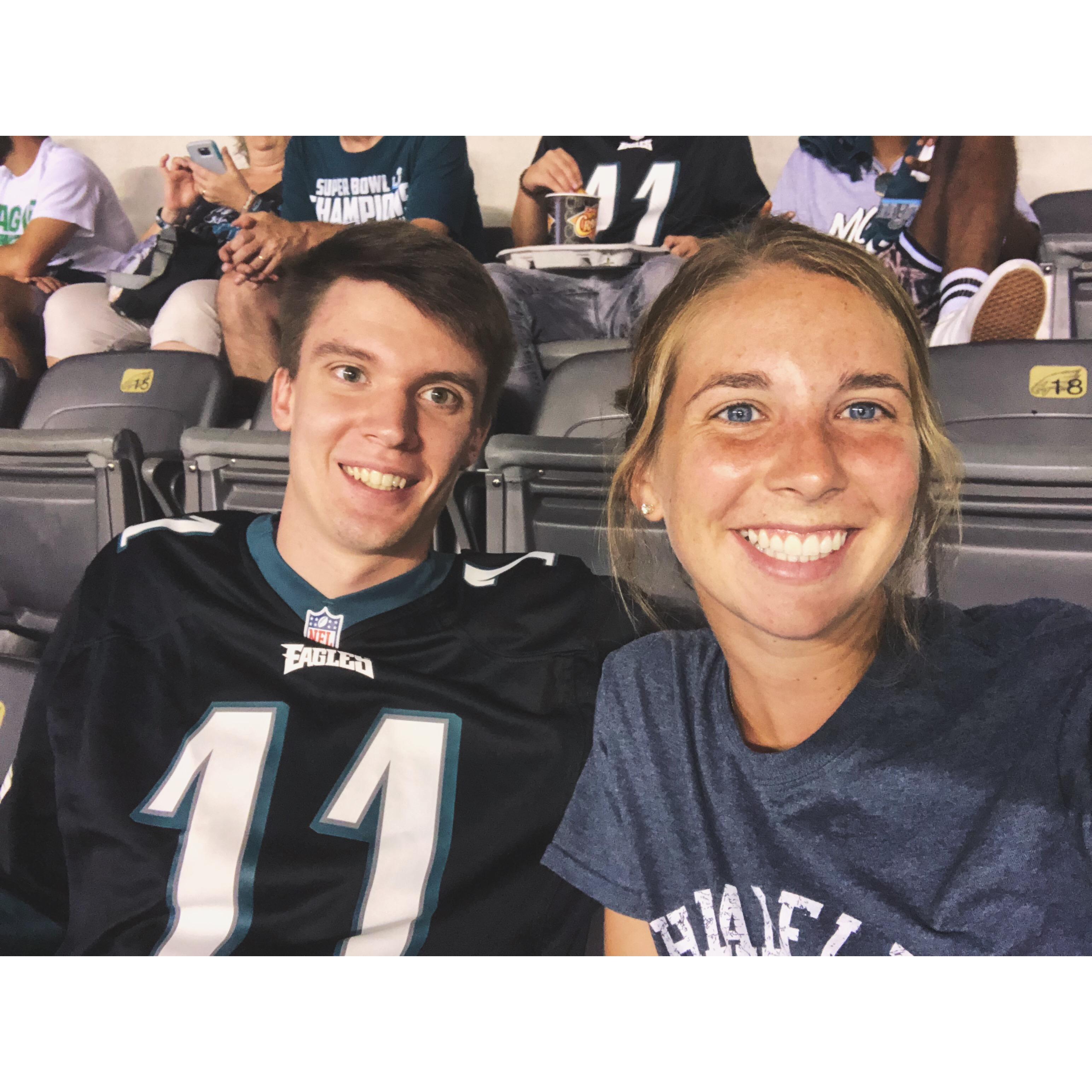 Eagles season opener after they won the Superbowl