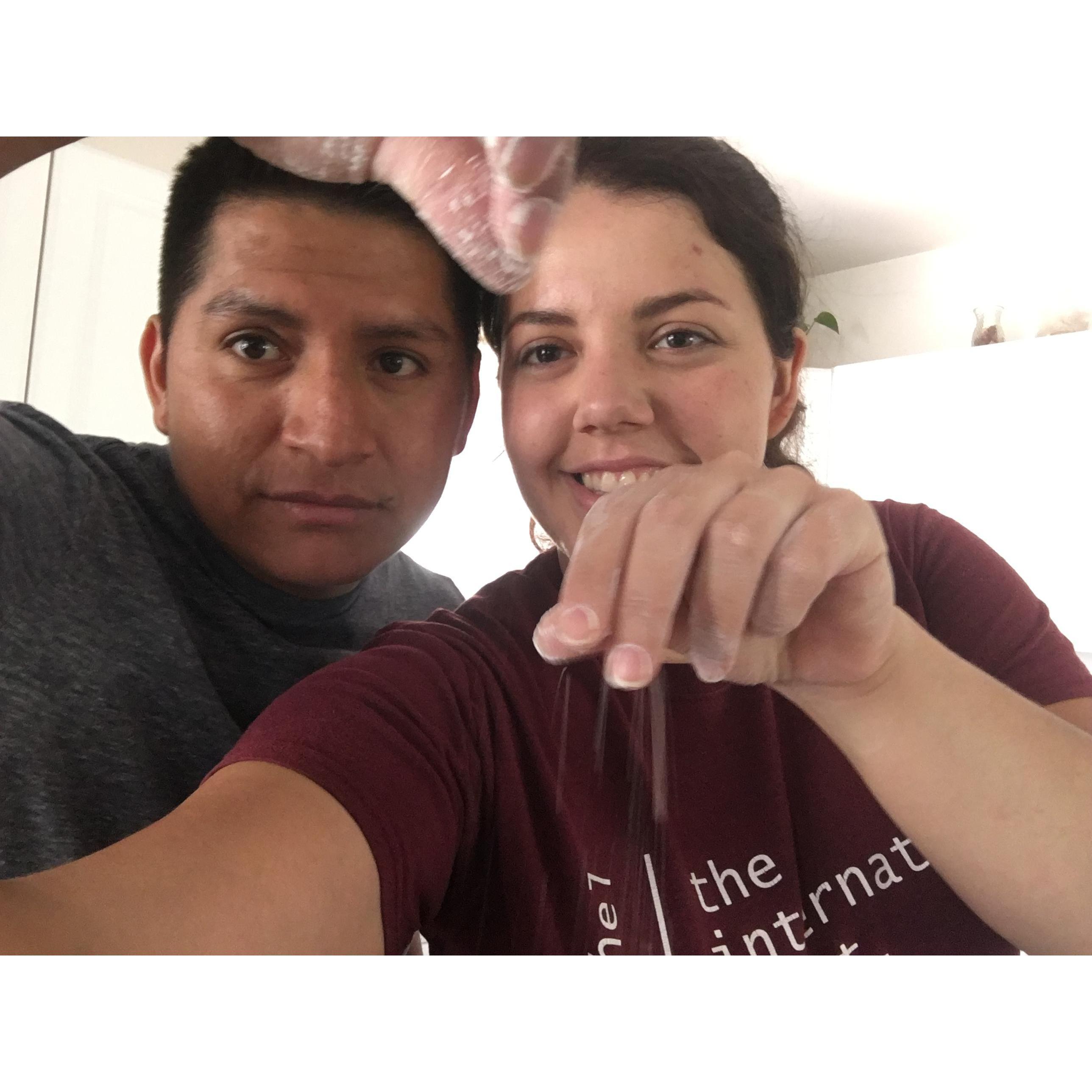 Making frybread together