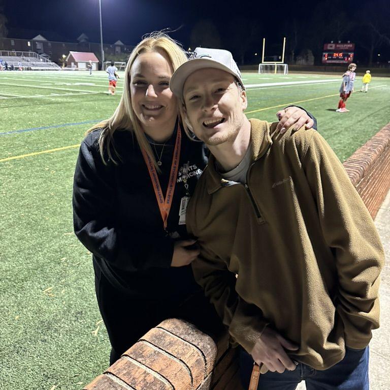 Matt came to support Ashley at her first state championship as an ATC!