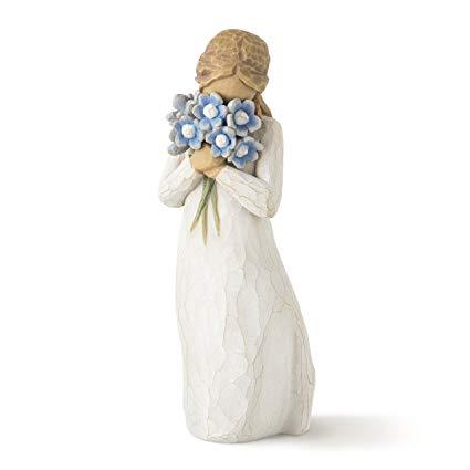 Willow Tree hand-painted sculpted figure, Forget-me-not