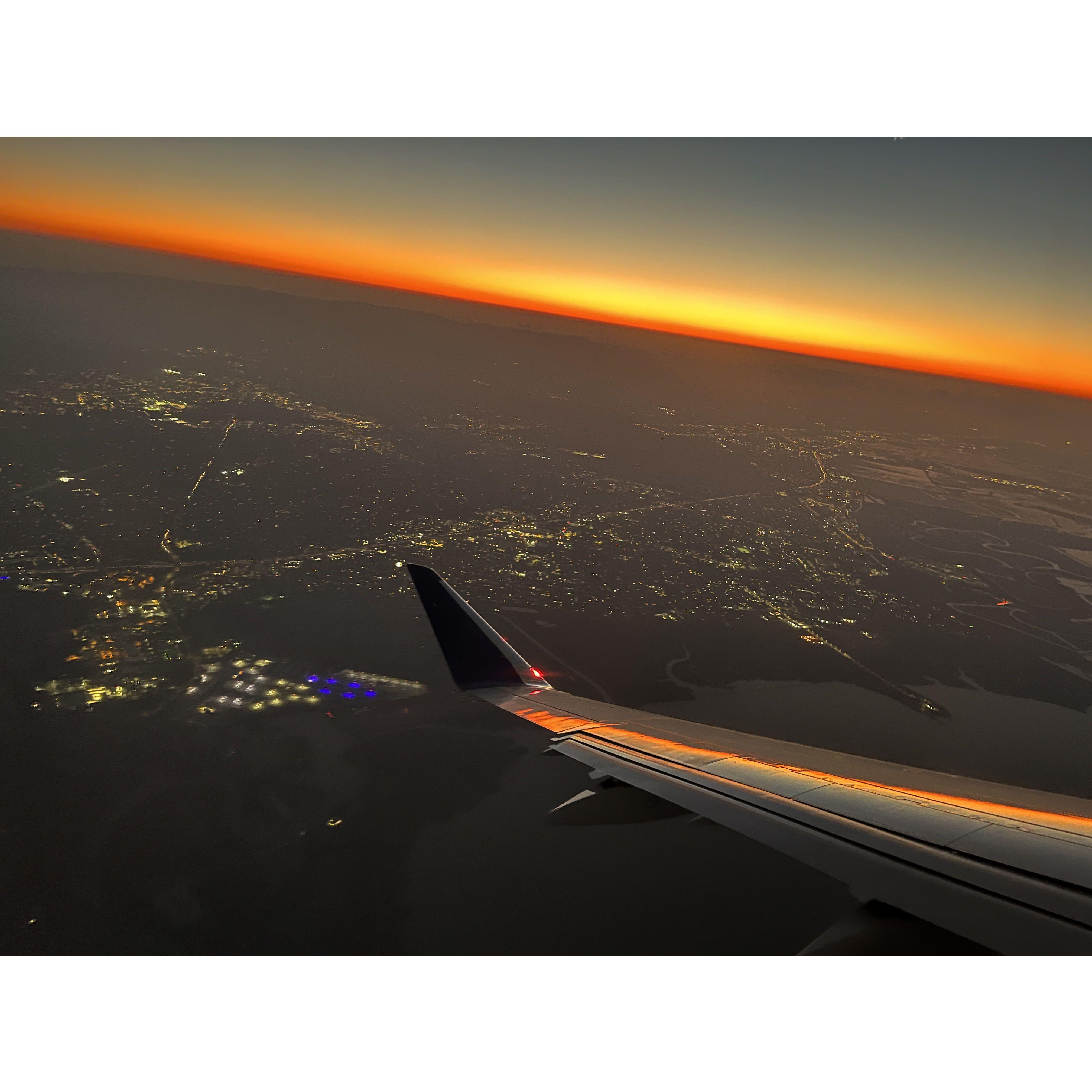 Safely back from Alaska with beautiful sunset.