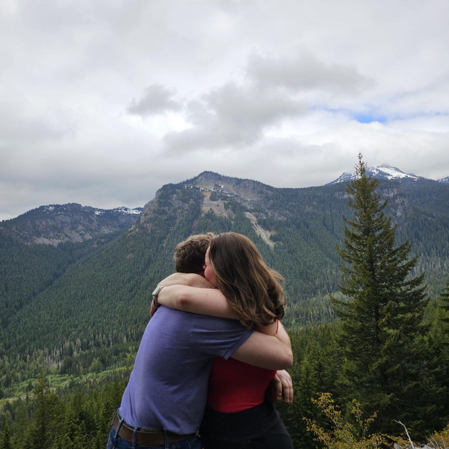 Right after the proposal. Crying lots of happy tears.