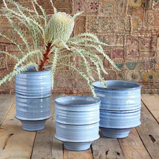 Shibori Ceramic Vase