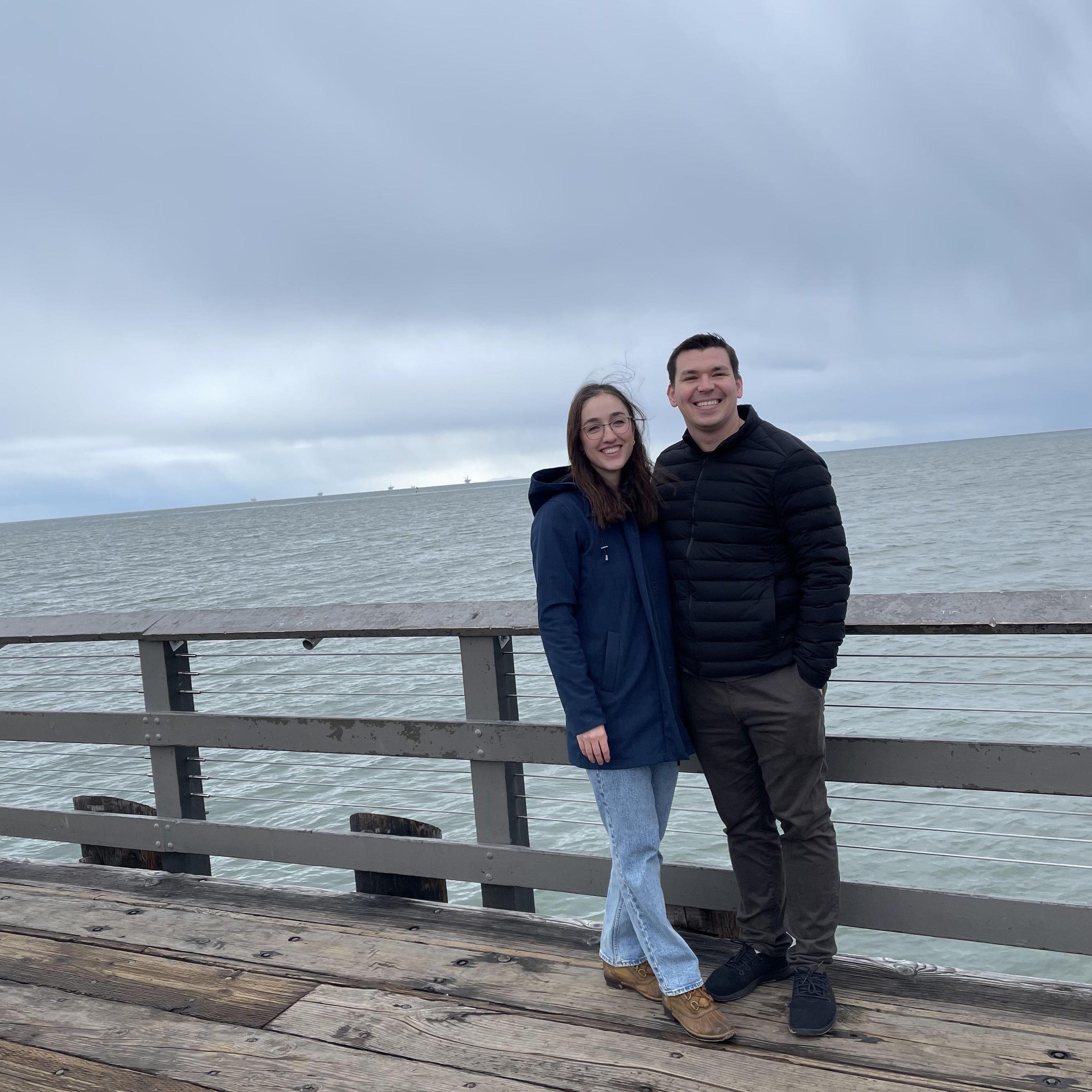Taken shortly after getting engaged near the Santa Barbara pier.