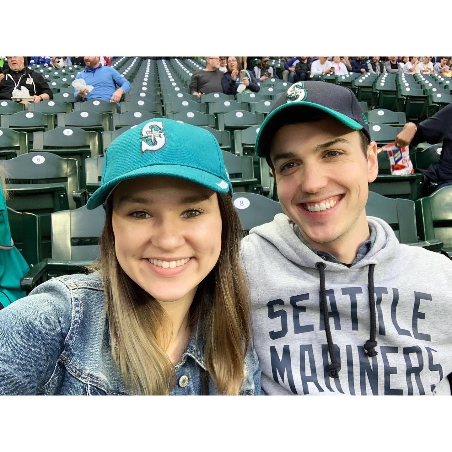 Our first Mariners game together.
