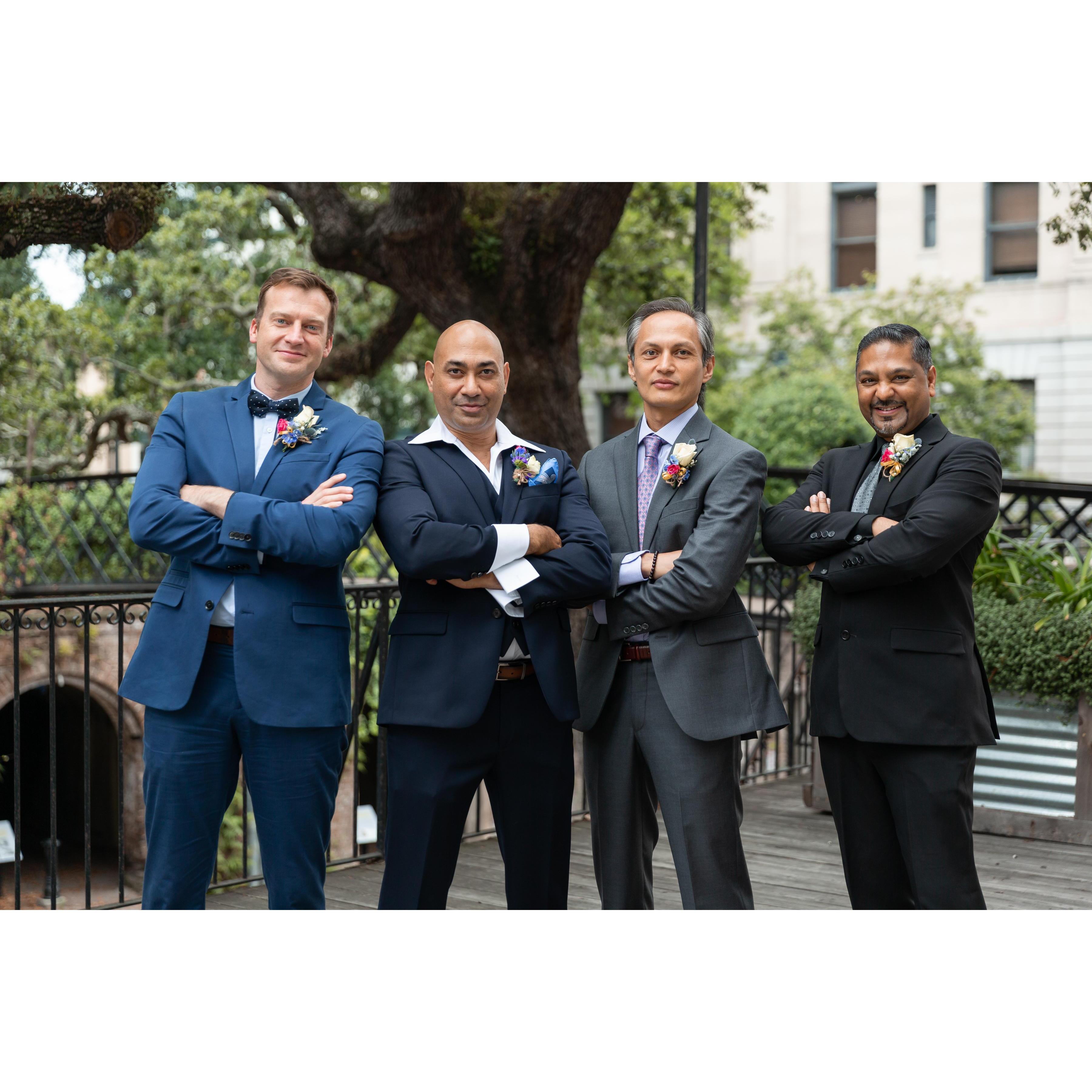 Andrew and his groomsmen