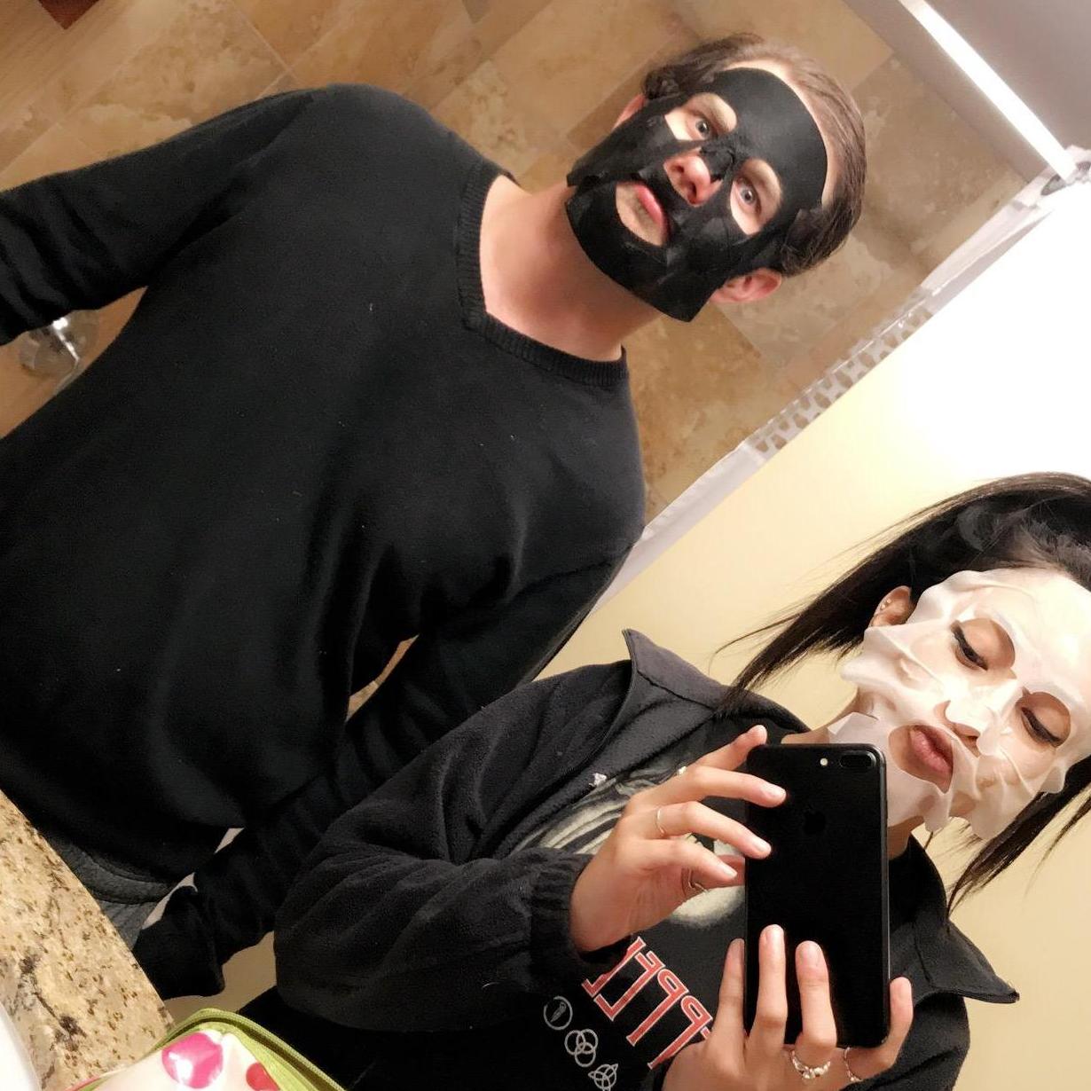 2017 - Doing facemasks together!